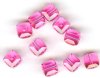 2 6mm Rose Swarovski Cubes